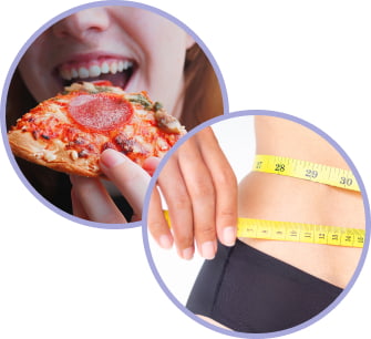 girl-eeating-pizza-and-slim-girl